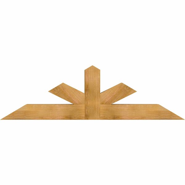 Ekena Millwork Saratoga Rough Sawn Timber Gable Bracket, Western Red Cedar, 72"W x 21"H x 6"D x 6"F, 7/12 Pitch GBW072X21X0606SAR00RWR - main